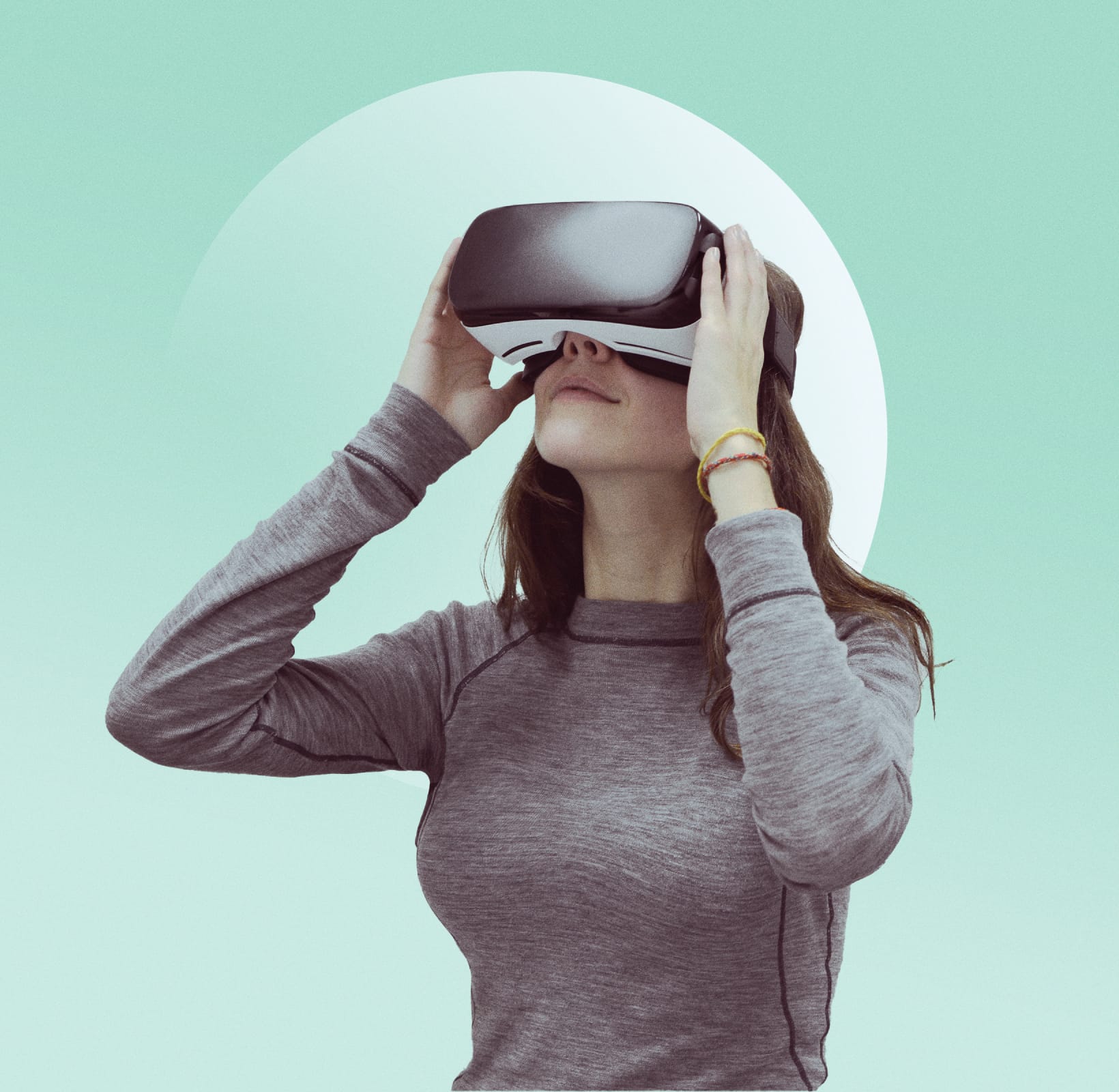 Persona con visore 3D